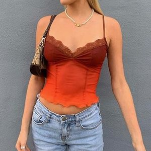 Orange crop top